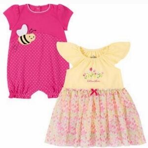 Kid's Headquarters Infant Romper Set, Bee, 18m Nwt